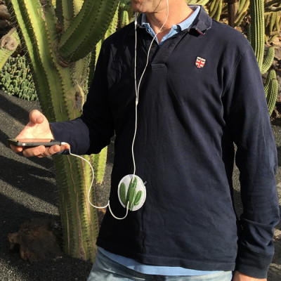 Range-écouteurs anti-noeuds motif Cactus