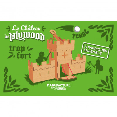 Chateau De Plywood Fort En Bois A Construire En Famille Catapulteet Pont Levis