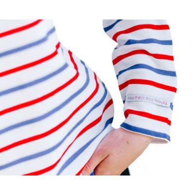 T-Shirt Marinière Tricolore pour enfant - Manche longue