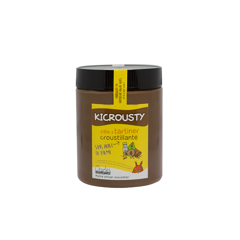 Kicrousty - pâte à tartiner chocolat lait noisettes et feuillantine - 570 g