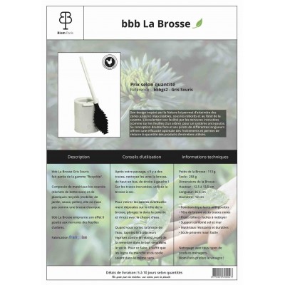 bbb La Brosse – Brosse WC hygiénique sans Poils avec Support – on