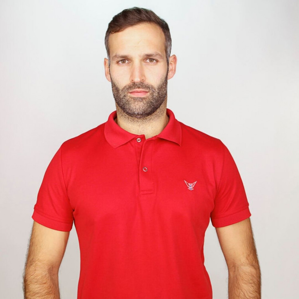 Polo ROUGE homme - Manches courtes