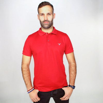 Polo ROUGE homme - Manches courtes