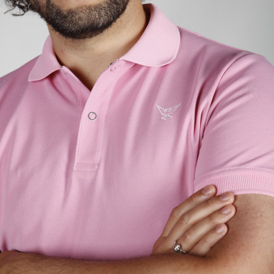 Polo ROSE homme - Manches courtes