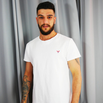 T-shirt BLANC col rond homme 