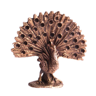 Paon miniature collection animales objets insolite figurine de décoration fait main fonderie By Mode France.
