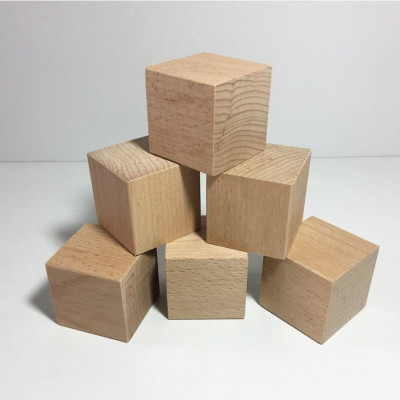 6 Cubes en bois