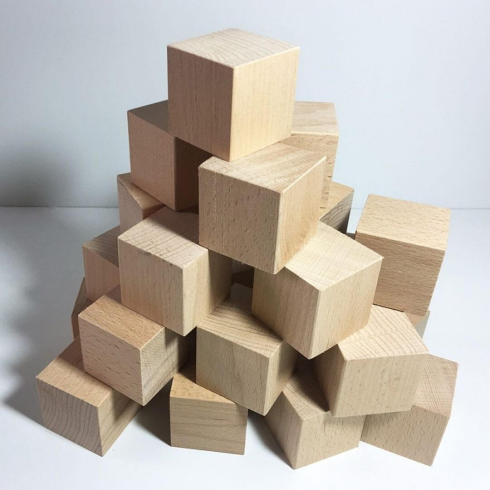 24 cube en bois Made in France