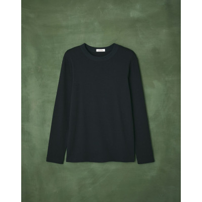 Tshirt homme laine manches longues - Noir LAINE