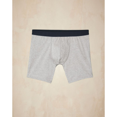 Boxer long en coton bio - Gris chiné