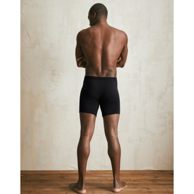 Boxer long en coton bio - Noir