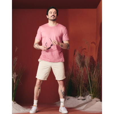 T-shirt homme 100%  Lin - Vieux Rose