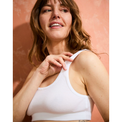 Brassière 100% coton bio - Blanc