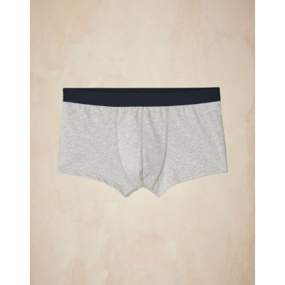 Boxer court coton Bio - Gris chiné