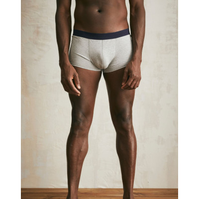 Boxer court coton Bio - Gris chiné