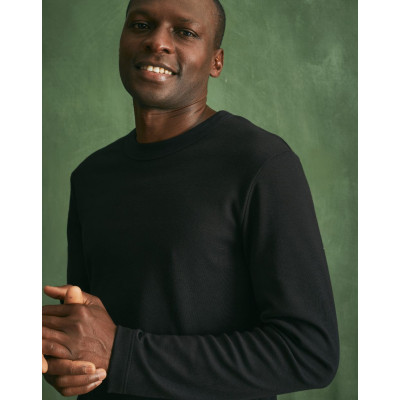 T-shirt épais ML en Coton Bio - Noir