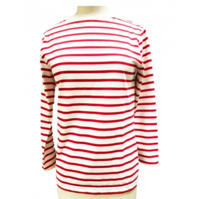 Marinière rouge et blanc pour femme