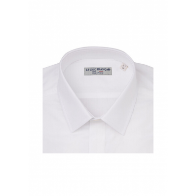 Chemise blanche à poignets mousquetaires