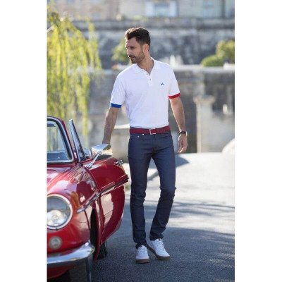 Polo Blanc céleste pour homme