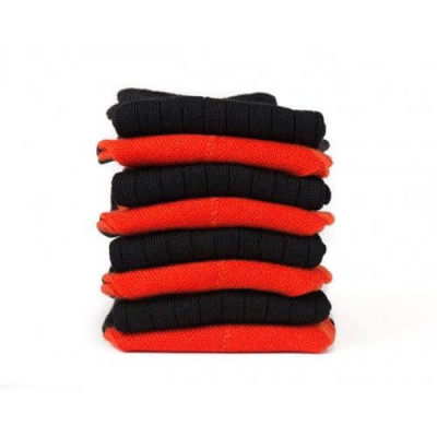 4 paires de chaussettes noires et oranges imperdables