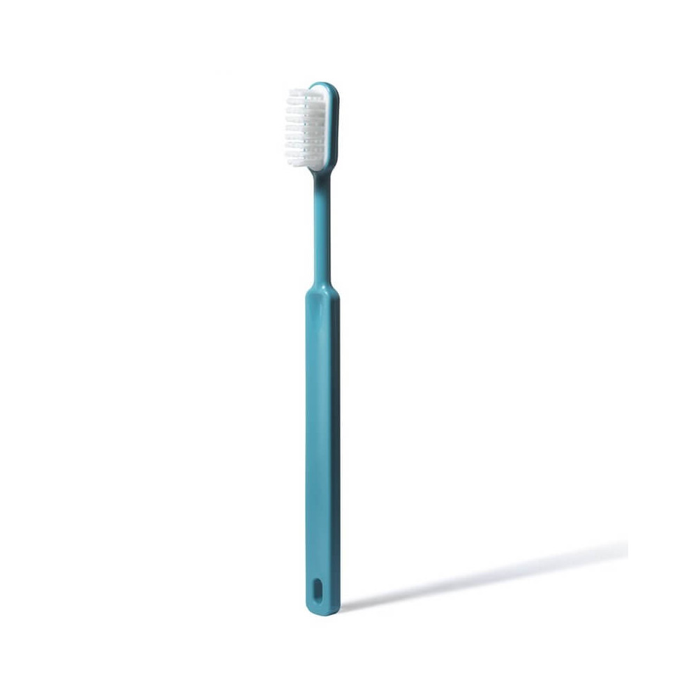 BROSSE À DENTS CALIQUO EN BIOPLASTIQUE - TURQUOISE - TÊTE RECHARGEABLE - POILS SOUPLES