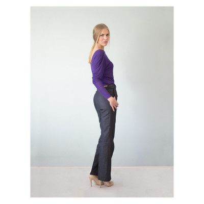 Pantalon droit en jean bio Charlotte