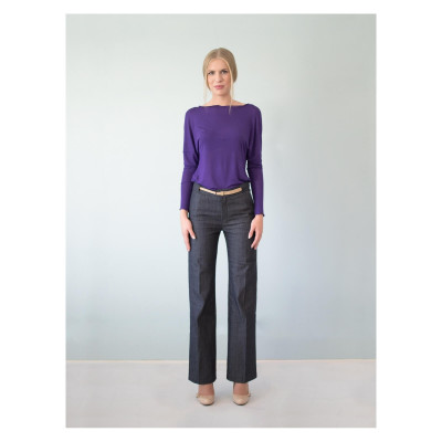 Pantalon droit en jean bio Charlotte