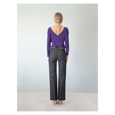 Pantalon droit en jean bio Charlotte