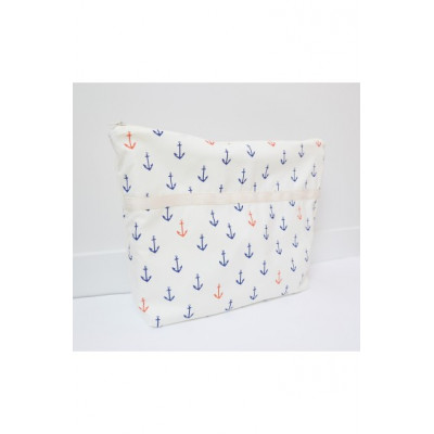 TROUSSE DE TOILETTE - GRAND MODÈLE - IMPRIMÉ "MARIN D'EAU DOUCE"