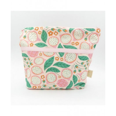 TROUSSE DE TOILETTE - GRAND MODÈLE - MOTIF "DRAGON FRUIT"