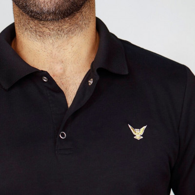 Polo NOIR homme fondateur - Manche courte