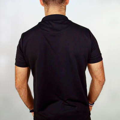 Polo NOIR homme fondateur - Manche courte