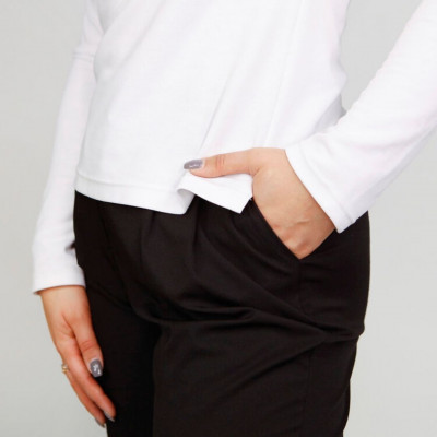 Polo BLANC femme - Manches longues