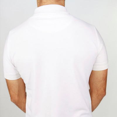 Polo BLANC homme - Manches longues