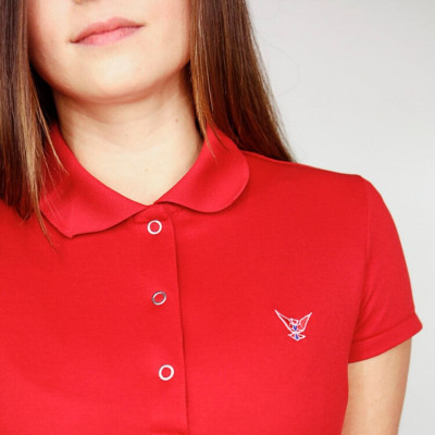 Polo ROUGE femme - Manches courtes