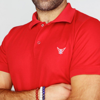 Polo ROUGE homme - Manches courtes