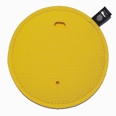 Pochette rangement écouteurs jaune