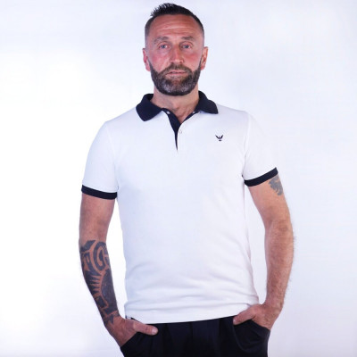 Polo NOIR ET BLANC homme - Manches courtes