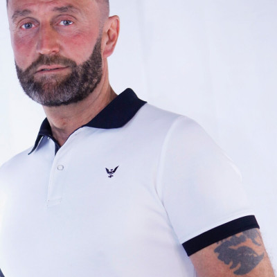 Polo NOIR ET BLANC homme - Manches courtes