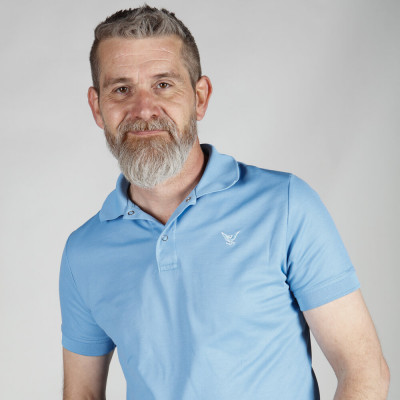 Polo BLEU CIEL homme - Manches courtes