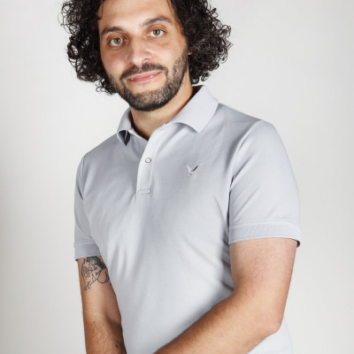 Polo GRIS homme - Manches courtes