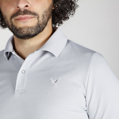 Polo GRIS homme - Manches courtes