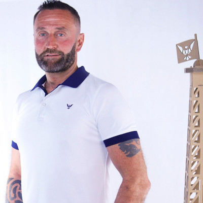 Polo BLEU ET BLANC homme - Manches courtes