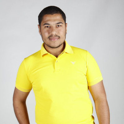 Polo JAUNE homme - Manches courtes