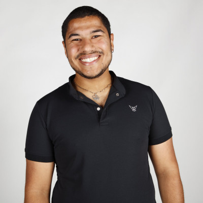   Polo NOIR col Mao homme - Manches courtes