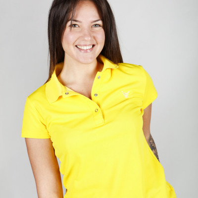 Polo JAUNE femme - Manches courtes