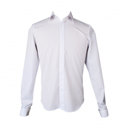 Chemise blanche à poignets mousquetaires
