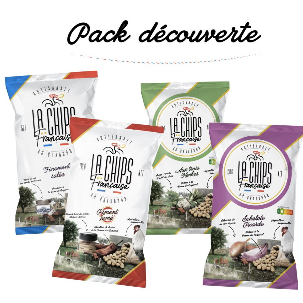 LA CHIPS FRANÇAISE - PACK DÉCOUVERTE - 10 PAQUETS