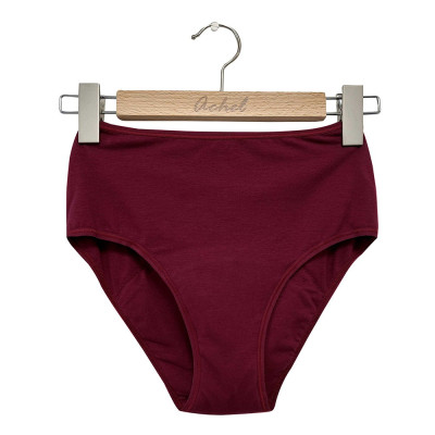 Culotte menstruelle Taille Haute - Grenat