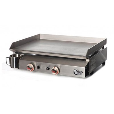 PLANCHA GAZ 2 FEUX BENTO TOUT INOX